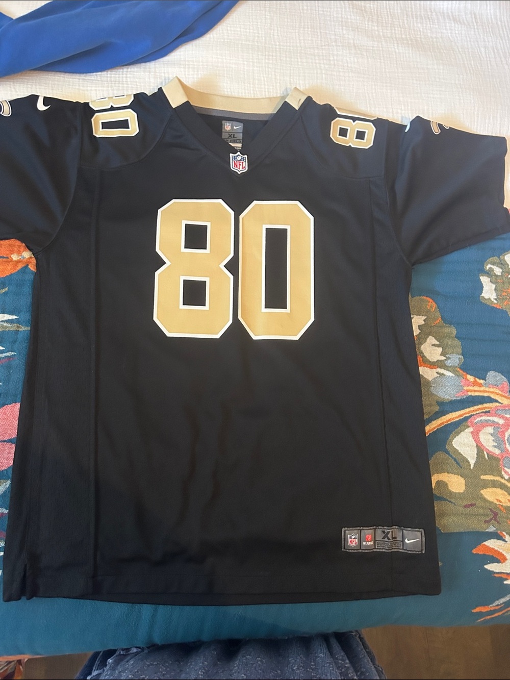 New Orleans Saints Nike Black and Gold Graham #80 Football Jersey